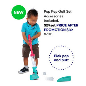 BIG W Pop Pop Golf Set offer