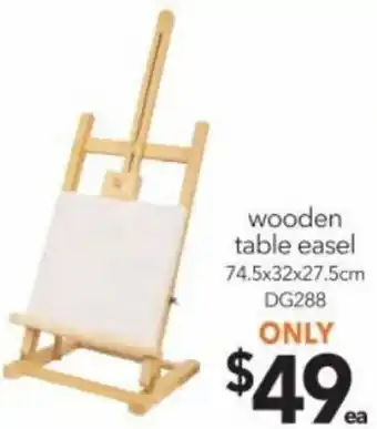 Cheap as Chips Wooden Table Easel 74.5x32x27.5cm offer
