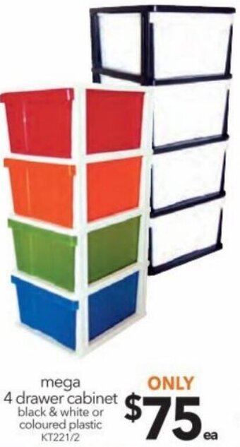 Cheap as Chips Mega 4 Drawer Cabinet offer