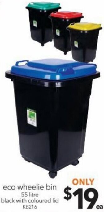 Cheap as Chips Eco Wheelie Bin 55 Litre offer