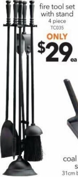 Cheap as Chips Fire Tool set with Stand 4 piece offer