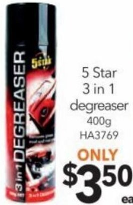 Cheap as Chips 5 star 3 in 1 Degreaser 400g offer