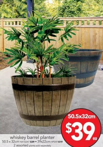 Cheap as Chips Whiskey Barrel Planter 50.5 x 32cm offer