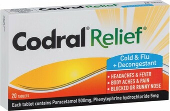 IGA Codral Relief Cold & Flu + Decongestant Tablets 20 Pack** offer