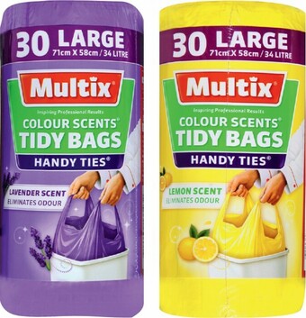 IGA Multix Colour Scents Tidy Bags 30 Pack Selected Varieties offer