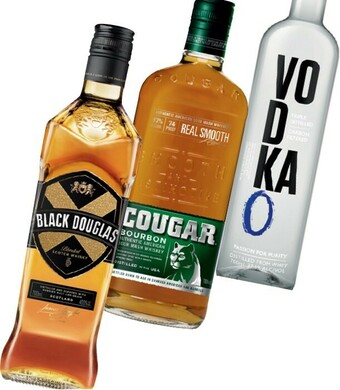 IGA Black Douglas Scotch, Cougar Bourbon or Vodka O 700mL offer