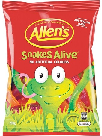 BIG W Allen's Snakes Alive 200g offer