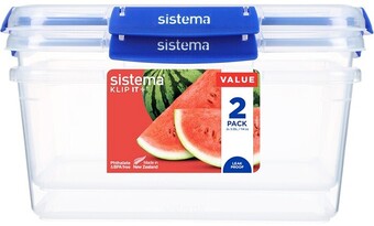 BIG W Sistema Klip It Plus Rectangle Container 3.35L 2 Pack offer