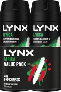 BIG W LYNX Deodorant Body Spray Twin Pack 165mL - Africa offer