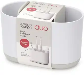 BIG W Joseph Joseph Duo Large Toothbrush Caddy White offer