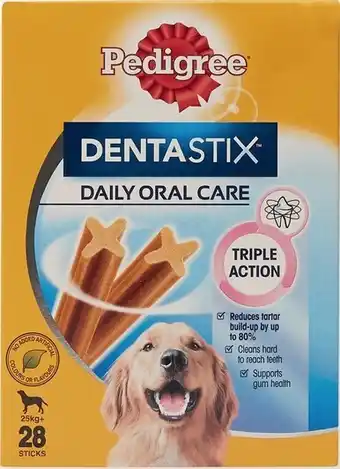 BIG W Pedigree 28-Pack Dentastix Dog Treats - Large Breed offer