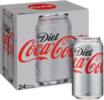 BIG W Coca-Cola Diet Cans 375mL 24 Pack offer