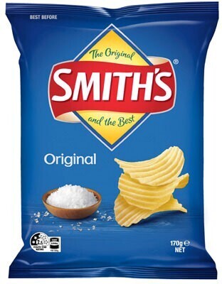 BIG W Smith's Crinkle Cut Potato Potato Chips Original 170g offer