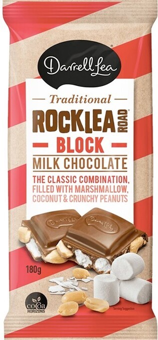 BIG W Darrell Lea Rocklea Road Milk Chocolate Block 180g offer