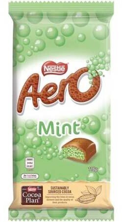 Nestle Aero Peppermint Chocolate Block 118g
