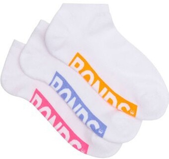 BIG W Bonds Womens 3-Pack Logo Low Cut Socks offer