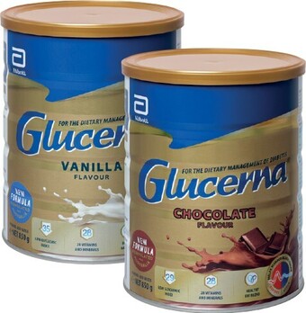 Glucerna Vanilla or Chocolate Flavour 850g