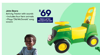 BIG W John Deere Activity Tractor with Sounds offer