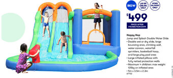 BIG W Happy Hop Jump and Splash Double Water Slide offer