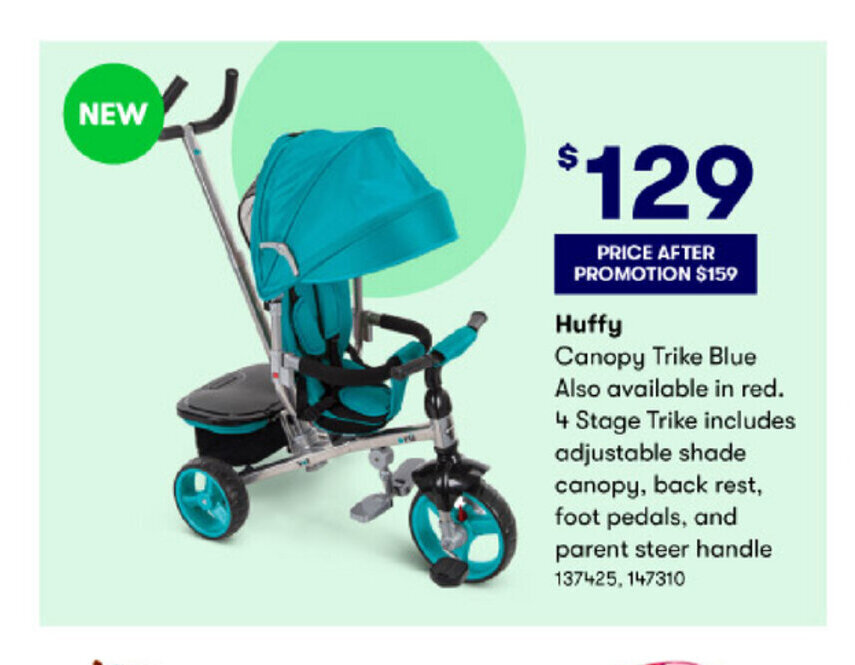 Huffy canopy hot sale trike