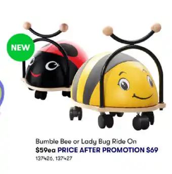 Bumble Bee or Lady Bug Ride On