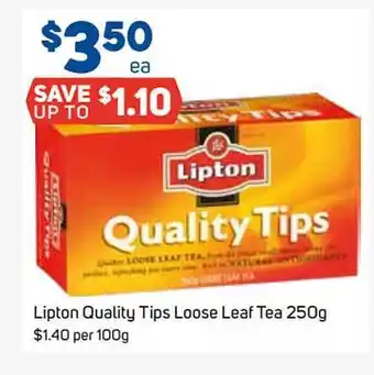Foodland Lipton Quality Tips Loose Leaf Tea 250g offer