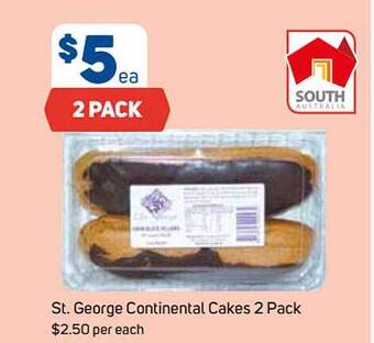 Foodland St. George Continental Cakes 2 Pack offer