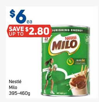 Foodland Nestlé Milo 395-460g offer
