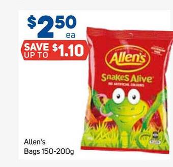 Foodland Allen's Bags 150-200g offer