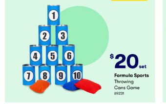 BIG W Formula Sports Throwing Cans Game offer