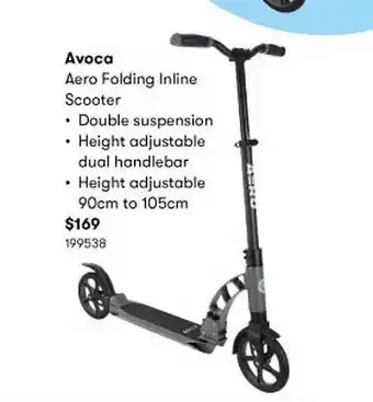 BIG W Avoca Aero Folding Inline Scooter offer