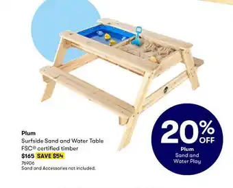 BIG W Plum Surfside Sand And Water Table Fsc Certified Timber offer