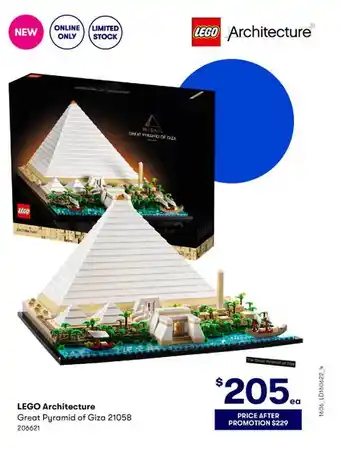 BIG W Lego Architecture Great Pyramid Of Giza 21058 offer
