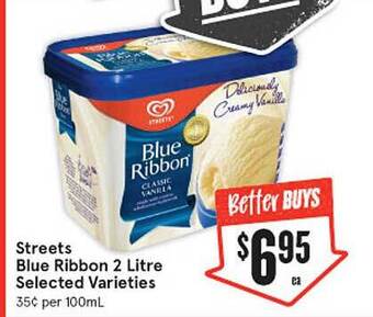IGA Streets Blue Ribbon 2 Litre offer