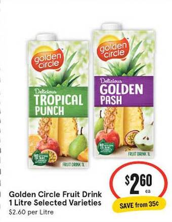 IGA Golden Circle Fruit Drink offer