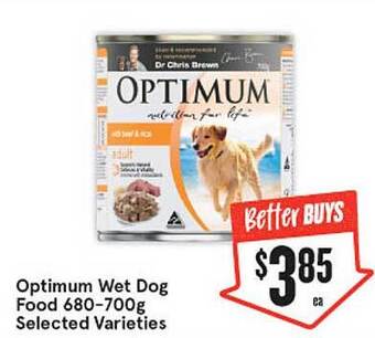 IGA Optimum Wet Dog Food offer