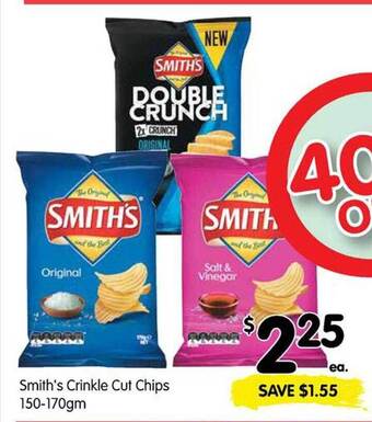 Spar Smith's Crinkle Cut Chips offer