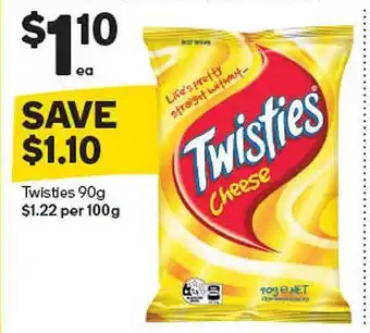 Woolworths Twisties 90g offer