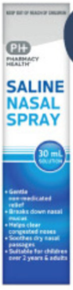 Pharmacy Health Saline Nasal Spray 30ml