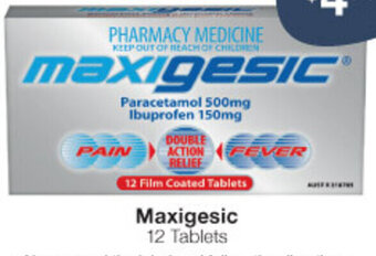 Pharmacy Best Buys Maxigesic 12 Tablets offer