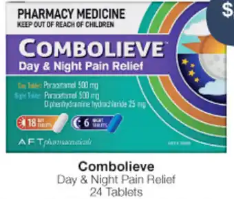 Pharmacy Best Buys Combolieve Day & Night Pain Relief 24 Tablets offer