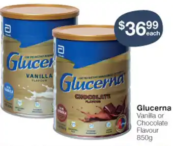 Glucerna Vanilla or Chocolate Flavour 850g