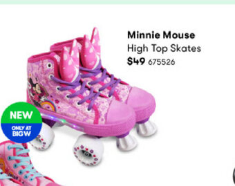 BIG W Minnie Mouse High Top Skates offer