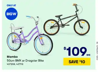 Mambo 50cm BMX or Dragster Bike offer at BIG W