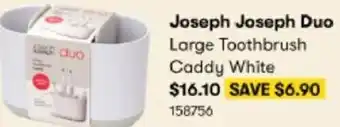 BIG W Joseph Joseph Duo Large Toothbrush Caddy White 158756 offer