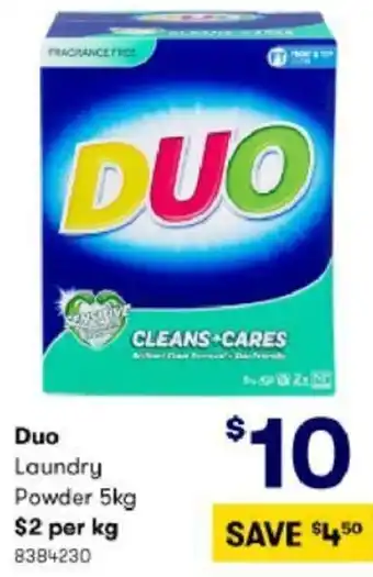 BIG W Duo Laundry Powder 5kg 8384230 offer