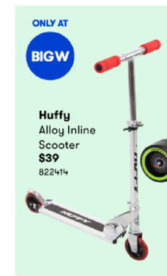 BIG W Huffy Alloy Inline Scooter offer