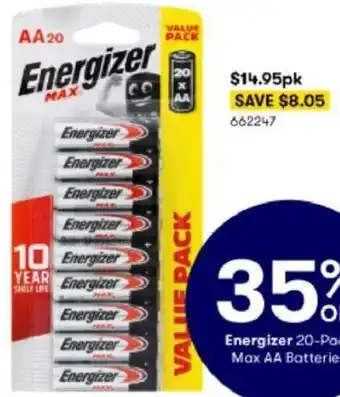 BIG W Energizer AA20 662247 offer
