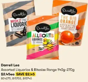 BIG W Darrell Lea Assorted Liquorice & Butesize Range 140g-270g 804275, 815733, 815740 offer