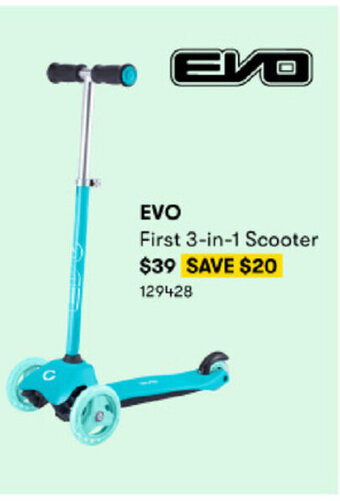 BIG W EVO- First 3-in-1 Scooter offer
